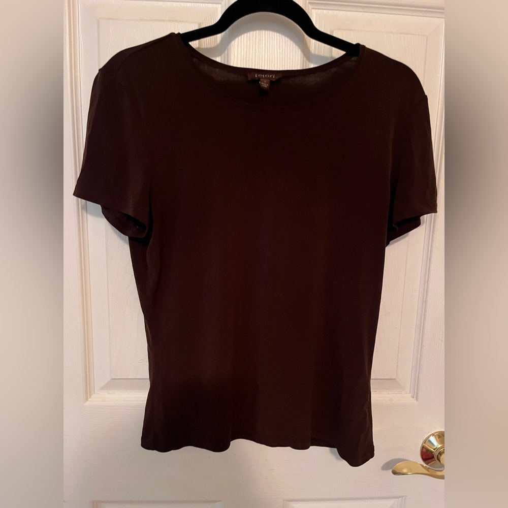 Tesori Brown Short Sleeve T-Shirt